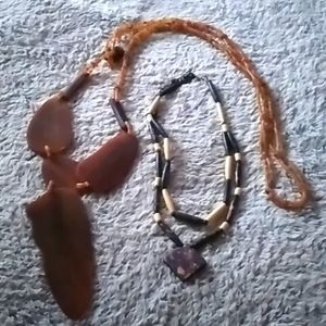 Boho necklace duo